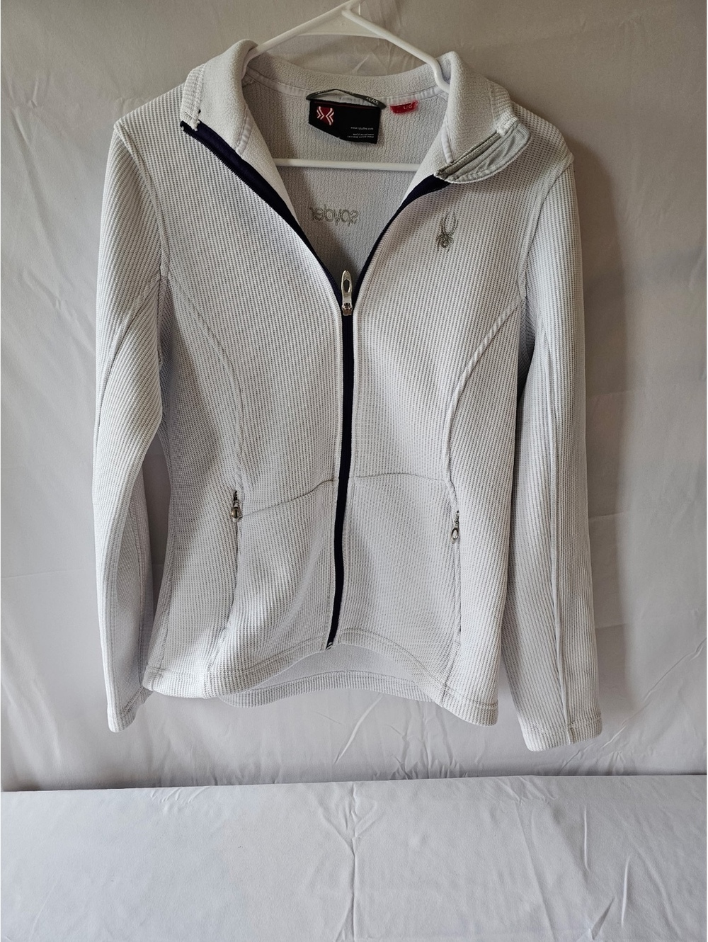 Spyder Ladies White Core Sweater Full Zip Jacket Size Large